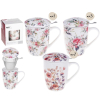 Kubek z zaparzaczem i pokrywką BLOSSOM II 350ml RAVI